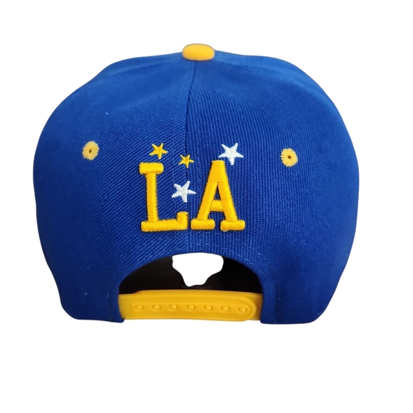 Los Angeles Blue And Yellow Snapback With Football Helmet Logo - Picture 5 of 7